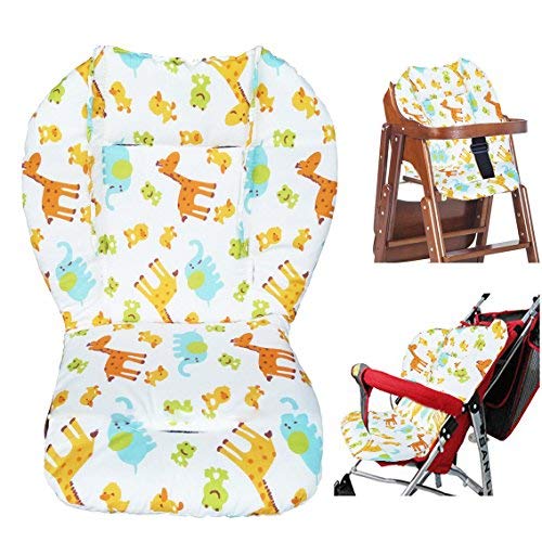 Colchoneta Silla de Paseo Bebe,Universal Colchoneta Silla de Paseo Bebe Con Arnes Para Tronas Transpirable Silla Alta Cojín Funda Trona Colchoneta Bebé Niña Niño Unisex,1 set(Rana)