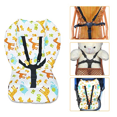 Colchoneta Silla de Paseo Bebe,Universal Colchoneta Silla de Paseo Bebe Con Arnes Para Tronas Transpirable Silla Alta Cojín Funda Trona Colchoneta Bebé Niña Niño Unisex,1 set(Rana)