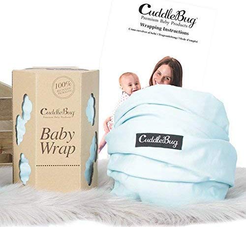 CuddleBug Fular Portabebés 9 en 1 – Canguro para Bebés Recién Nacidos y Niños hasta 16 Kg – Manos libres - Porta Bebés de Tela Suave y Elástico – Ideal como Regalo de Babyshower – Talla Única - (Gris)