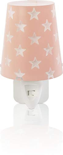 Dalber Stars Luz nocturna quitamiedos infantil enchufe led estrellas rosa