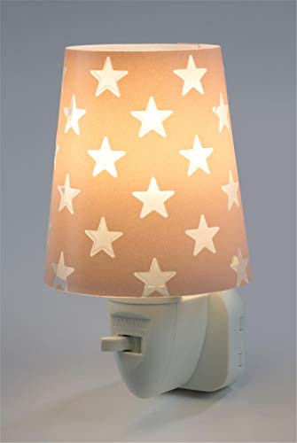 Dalber Stars Luz nocturna quitamiedos infantil enchufe led estrellas rosa