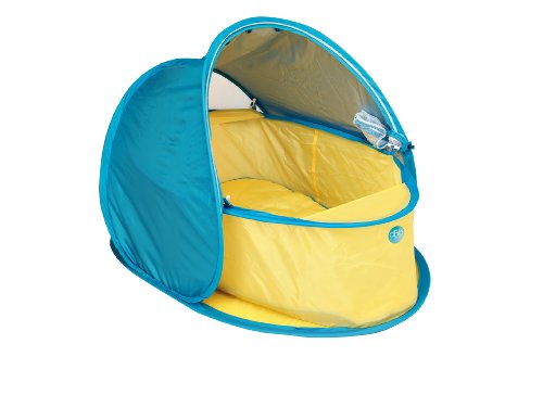 dBb Remond cuna Pop Up anti – UV y colchón – amarillo/azul