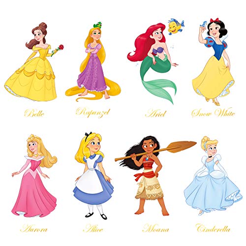 decalmile Pegatinas de Pared Princesa Vinilos Decorativos Sirena Ariel Blancanieves Adhesivos Pared Habitación Guardería Niñas Infantiles Bebés