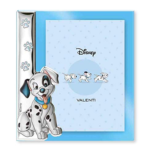 Disney Baby - 101 Dálmatas - Marco de fotos decorativo - Ideal para habitaciones infantiles - Plata/Plexiglás - Imagen de Lucky en 3D y en color