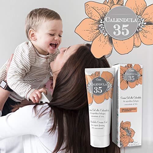 Dulàc - Calendula 35 - Crema protectora para el cambio de pañal - Ideal para niños - Natural - 75 ml