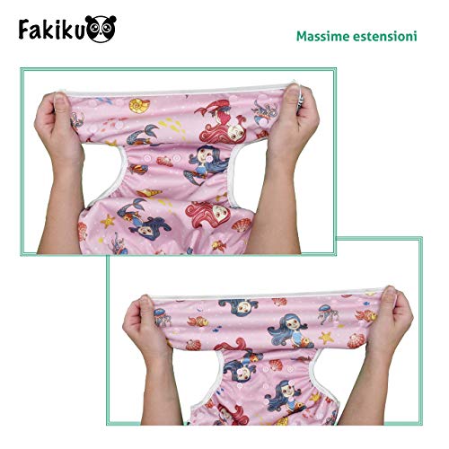 fakiku Pañal Bañador ,Traje De Baño Para Niños (0-36 Meses), Ajustable, Lavable Y Reutilizable, Para Piscina Y Mar, 2 Unidades Pañal De Natar Pantalones De Entrenamiento