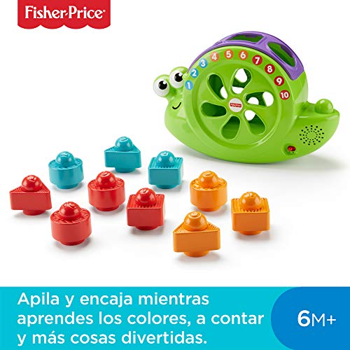 Fisher-Price Caracol formas y canciones, juguete para bebé +6 meses (Mattel FRB96) , color/modelo surtido