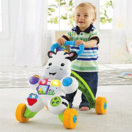 Fisher Price Cebra Parlanchina Primeros pasos, correpasillos bebés 6 meses (Mattel DLD80)