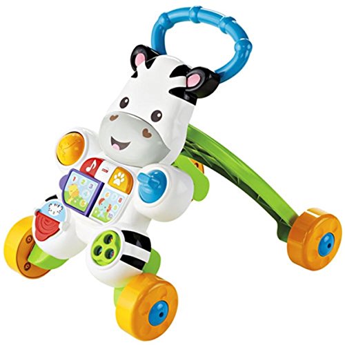 Fisher Price Cebra Parlanchina Primeros pasos, correpasillos bebés 6 meses (Mattel DLD80)