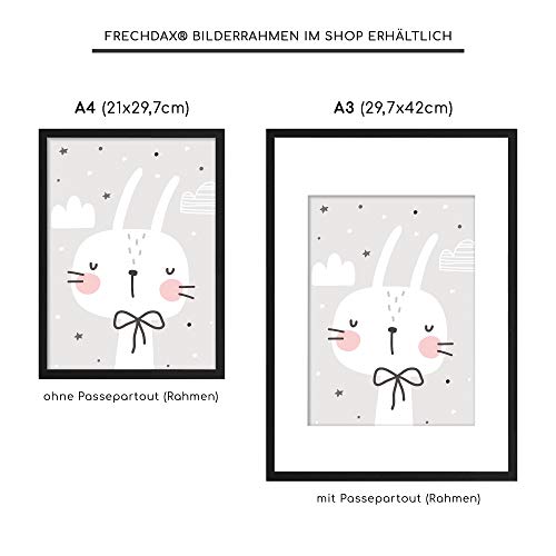 Frechdax® - Juego de 3 pósteres para habitación infantil y de bebé, tamaño DIN A4, sin marco, para niñas y niños, impresión artística, Papel brillante., Set-01, 21 x 29,7cm