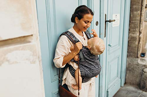 Fular Boba X Portabebés - Adaptable, Micro- Mochila de Estructura Suave y Ajustable para los Bebés de 7 - 45 lbs (Denim Rain)