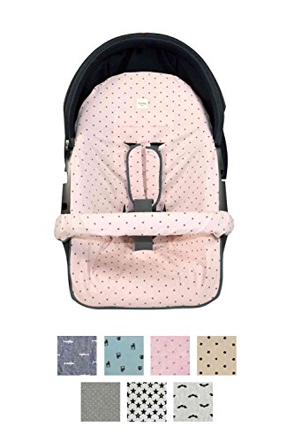 Fundas BCN ® - F35/4597 - Funda para silla de paseo Stokke Xplory, Crusi o Trailz ® - Little Fun Peach