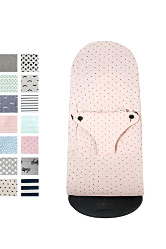 Fundas BCN® - Funda completa para Hamaca BabyBjörn ® Soft y Bliss - Apta para Todos los Modelos - Funda de hamaca bebés - Estampado Little Fun Peach