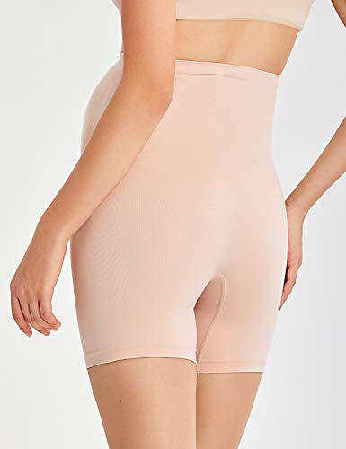 Gratlin Bragas para Embarazo sin Costura Shorts de Maternidad para Mujer Beige L