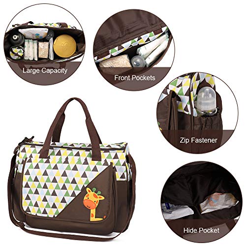 HALOVIE Set 5 kits Bolsa de Mama para Bebe Biberon Cambiador de Pañales Bolsa Hospital Maternidad Bolso Bebé para Viaje Carro Carrito Biberón Colchoneta Comida Pañal con Gran Capacidad Viaje