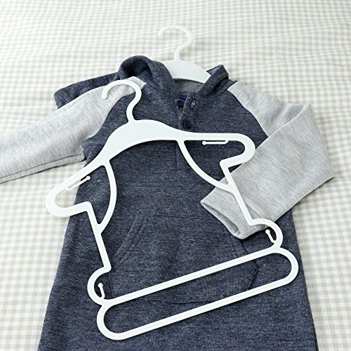 Hangerworld 15 Perchas 26cm para Niños Plástico Blanco Silueta Ideal para Conjuntos Tiendas de Ropa