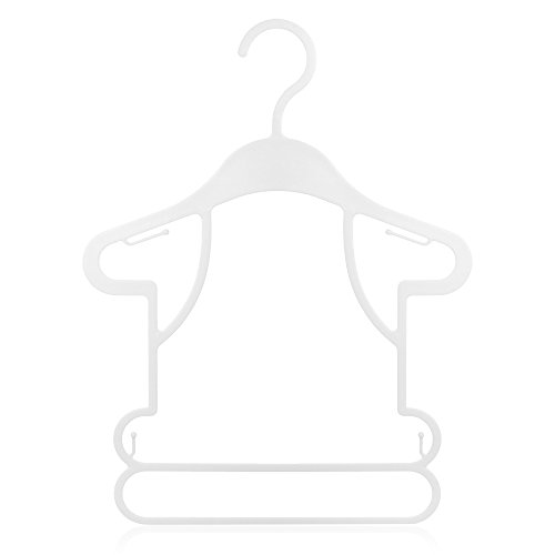 Hangerworld 15 Perchas 26cm para Niños Plástico Blanco Silueta Ideal para Conjuntos Tiendas de Ropa