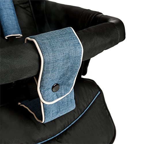 Hauck Sprint S - silla de paseo con posiciones de respaldo, ligera y compacta en plegado, para recien nacidos apto hasta 25 kg, manillar ergonomico, melange jeans caviar (azul)