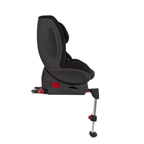 Hauck Varioguard Plus Reboard - Silla auto grupo 0/1 con base Isofix desde nacimiento hasta 18 kg, arnés de 5 puntos, espuma antichoque lateral, cabecero ajustable, posición de tumbado, negro