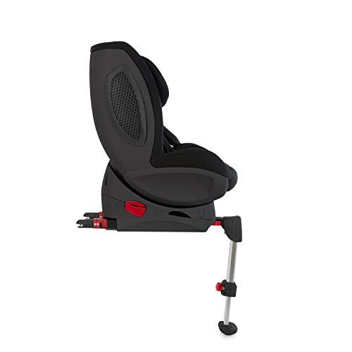 Hauck Varioguard Plus Reboard - Silla auto grupo 0/1 con base Isofix desde nacimiento hasta 18 kg, arnés de 5 puntos, espuma antichoque lateral, cabecero ajustable, posición de tumbado, negro