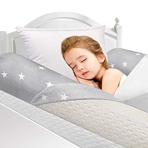 HBselect 2 piezas Espuma Barandilla Cama Seguridad Bebe Niño,Suave y Portátil Barandilla Protección De Cama Para Bebe Niñas