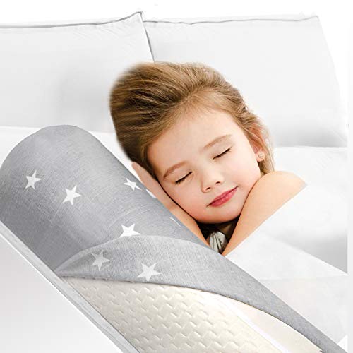 HBselect Espuma Barandilla Cama Seguridad Bebe Niño,Barrera Cama Suave y Portátil Barandilla Protección De Cama Para Bebe Niñas