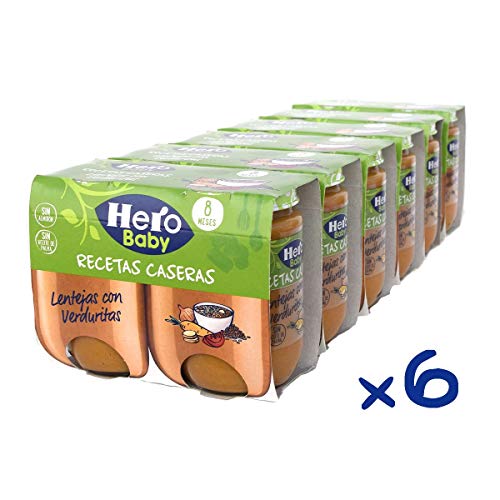 Hero Baby Recetas Tarritos Infantiles 6 Unidades 380 g