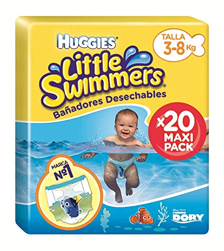 Huggies Little Swimmers Pañal Bañador Desechable Talla 2-3 (3-8 Kg) - 20 unidades