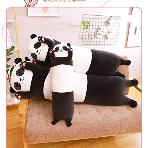 HUOQILIN Oso De Panda De La Muñeca Almohada Larga Almohada De Felpa Muñeca De Juguete Linda Chica For Dormir En La Cama Contigo Ultra Suave Perezoso (Color : Black, Size : 90cm)