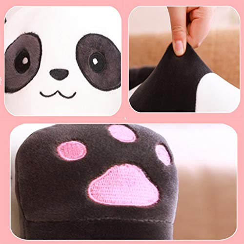 HUOQILIN Oso De Panda De La Muñeca Almohada Larga Almohada De Felpa Muñeca De Juguete Linda Chica For Dormir En La Cama Contigo Ultra Suave Perezoso (Color : Black, Size : 90cm)