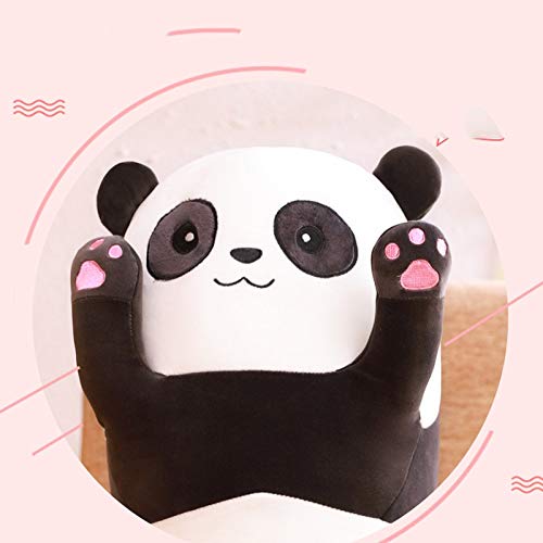 HUOQILIN Oso De Panda De La Muñeca Almohada Larga Almohada De Felpa Muñeca De Juguete Linda Chica For Dormir En La Cama Contigo Ultra Suave Perezoso (Color : Black, Size : 90cm)