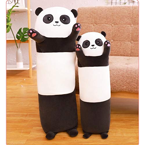 HUOQILIN Oso De Panda De La Muñeca Almohada Larga Almohada De Felpa Muñeca De Juguete Linda Chica For Dormir En La Cama Contigo Ultra Suave Perezoso (Color : Black, Size : 90cm)