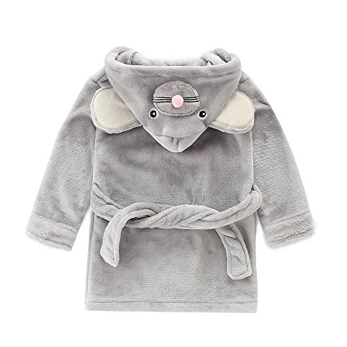 IEUUMLER bebé Albornoces Albornoz para Niños Toalla con Capucha Playa del Baño De La De Felpa Batas Pijamas Camisón 0-6 Años IE002 (Height:70-80CM(100))