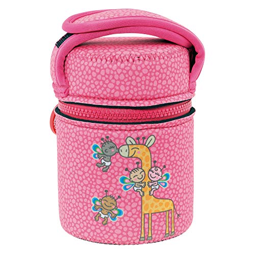 Katuki Saguyaki - Termo Infantil Para Sólidos 0,5L con Funda de Neopreno Rosa y Tapa-Bol