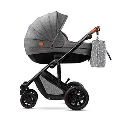 Kinderkraft Carrito Bebé 2 Piezas PRIME 2020, Silla de Paseo, Capazo, Gris