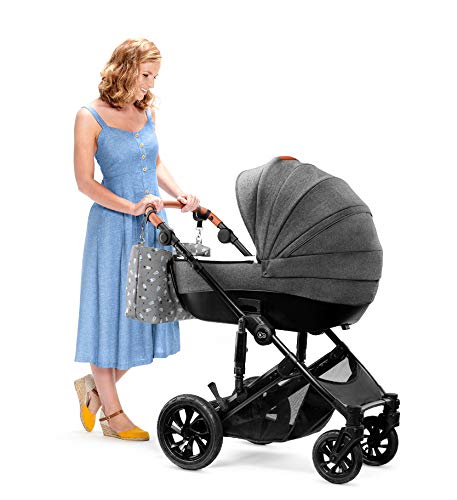 Kinderkraft Carrito Bebé 2 Piezas PRIME 2020, Silla de Paseo, Capazo, Gris