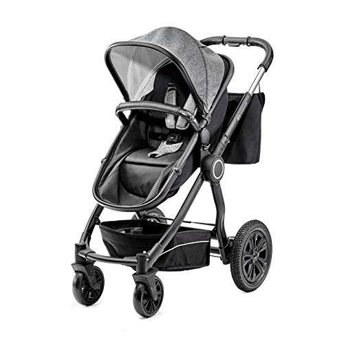 Kinderkraft Carrito Bebé 2 Piezas VEO, Silla de Paseo, Capazo, 0 a 13 kg, Negro