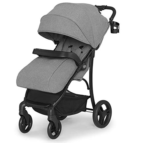 Kinderkraft Silla de Paseo Ultraligera CRUISER, Ruedas de Goma, Suspensión, Gris