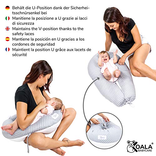 Koala Babycare® Almohada para Embarazadas para Dormir Cojin Lactancia –Soporte del Cuerpo de la Mama y del bebé – para Bebe Que Puede ser Utilizado como Cuna y Reductor de Cuna - KHUGS