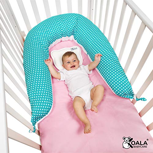 Koala Babycare® Almohada para Embarazadas para Dormir Cojin Lactancia –Soporte del cuerpo de la mama y del bebé – Para bebe que puede ser utilizado como cuna y reductor de cuna - KHUGS