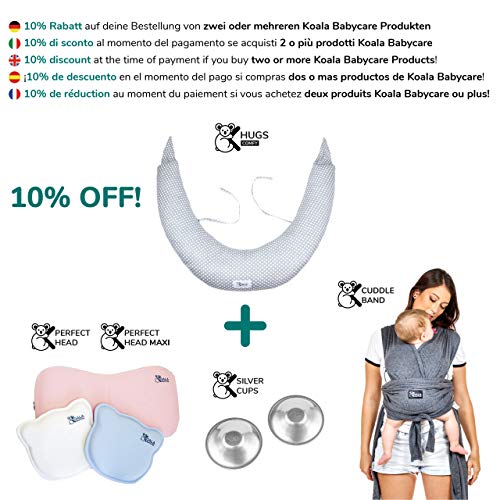 Koala Babycare® Almohada para Embarazadas para Dormir Cojin Lactancia –Soporte del Cuerpo de la Mama y del bebé – para Bebe Que Puede ser Utilizado como Cuna y Reductor de Cuna - KHUGS