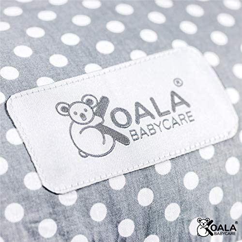 Koala Babycare® Almohada para Embarazadas para Dormir y Amamantar U Pillow con Soporte Lumbar, Cervical - Cojin Maternidad con Cordones de Seguridad - re-Ductor de Cuna y paracho-ques - KHUGS Plus