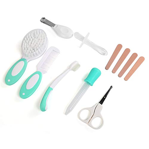 LinStyle Set para Cuidado del Bebé, 8 Piezas Kit de Aseo para Bebés, Kit Cuidado Higiénico Personal para el Hogar y de Viaje, Ideal para Recién Nacido, Niña y Niño