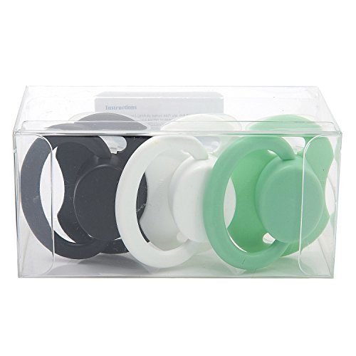 littleforbig bigshield Gen 2 adultos tamaño chupete chupete bigshield 3 Paci), color blanco, verde, negro