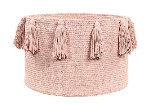 Lorena Canals Cesta Tassels 100% Algodón - Nude Vintage - 45x45x30 cm