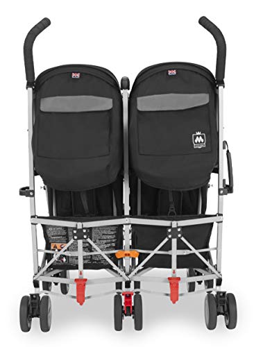 Maclaren Twin Triumph Silla de paseo doble - ligera, de los 6 meses hasta los 50kg, encaja a través de la mayoría de las puertas, Capota extensible con UPF 50+