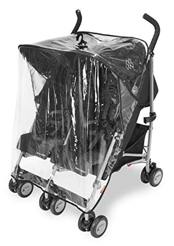 Maclaren Twin Triumph Silla de paseo doble - ligera, de los 6 meses hasta los 50kg, encaja a través de la mayoría de las puertas, Capota extensible con UPF 50+