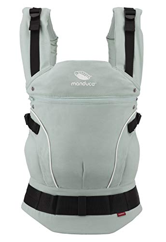 manduca First Baby Carrier > PureCotton < Mochila Portabebe Ergonomica, Algodón Orgánico, Extensión de Espalda Patentada, para Recién Nacidos y Bebés de 3,5 a 20 kg (PureCotton, Mint (verde menta))