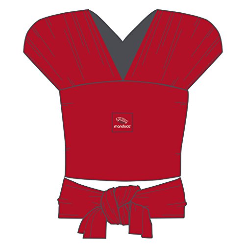 manduca SLING Mochila Bebe/Fular Portabebes Elastico con Certificado GOTS, Calidad Ecológica, Algodón Orgánico, Para Bebes Pequeños 3,5-15kg (chili/rojo chili, 5,10m x 0,60m)