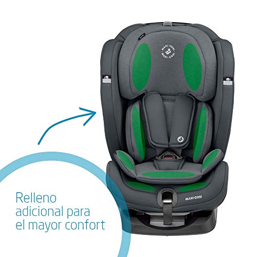 Maxi-Cosi Titan Plus Silla Coche bebé grupo 1/2/3 isofix, 9 - 36 kg, silla auto bebé reclinable con reductor, Clima Flow para el control de la temperatura, crece con el niño 9 meses- 12 años, graphite